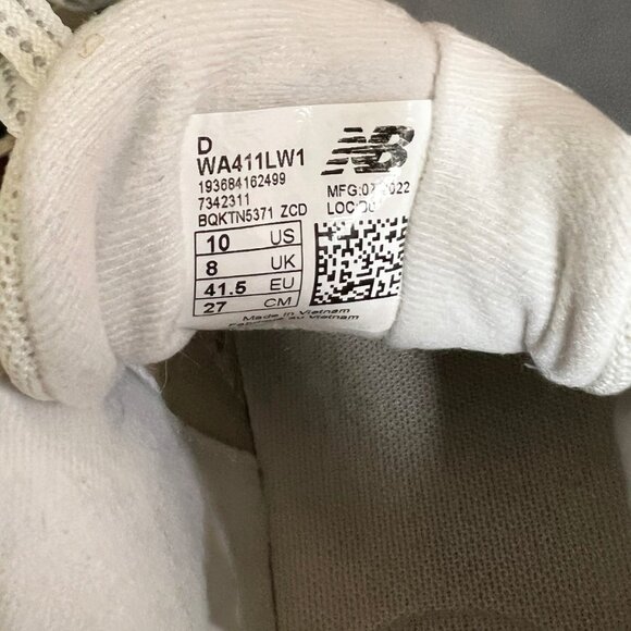 New Balance Unisex 411 V1 WA411LW1 White Running Shoes Sneakers Size 10 - Picture 7 of 7